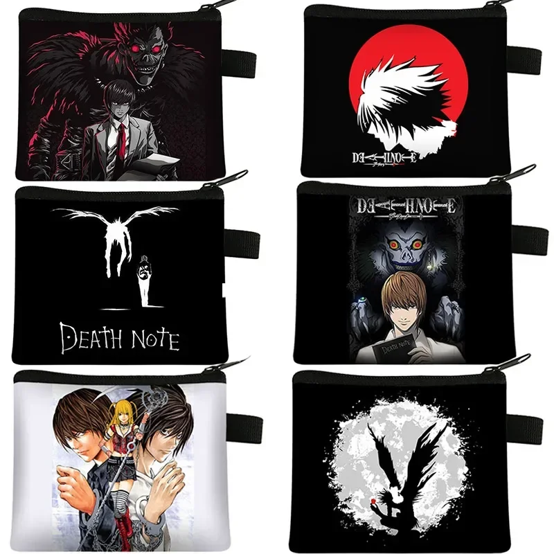 Anime Death Note Shinigami Ryuk Coin Purse Cartoon Print Girl Boy Mini Wallet Woman Shopping Portable Silver Coin Bag