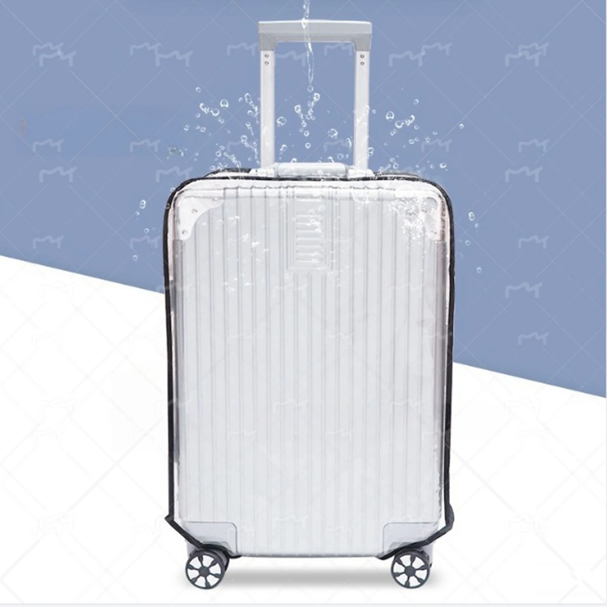 1pc PVC transparent box cover Trolley case cover Luggage case cover Waterproof and wear-resistant protective suitcase cover