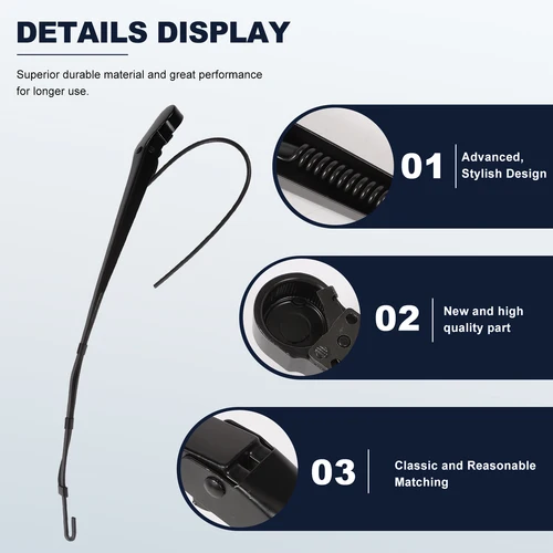 Imagen 2 del producto A22-51969-000 2 brazos de limpiaparabrisas aptos para Freightliner Columbia 2001-2017 brazo de limpiaparabrisas para lado derecho e izquierdo