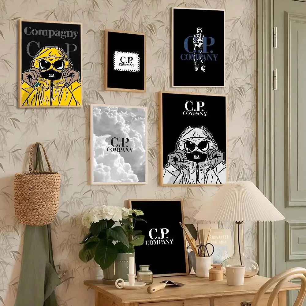 Fashion Brand Cp Logo Good Quality Prints And Posters Waterproof Paper Sticker Coffee House Bar Posters Wall Stickers
