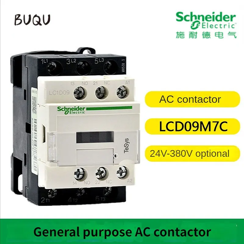 

Schneider contactor220v AC Three-pole contactor 3P LC1D09 LC1D12 LC1D18 BC7 F7C M7C Coil Voltage 24v 110V 220V 380V