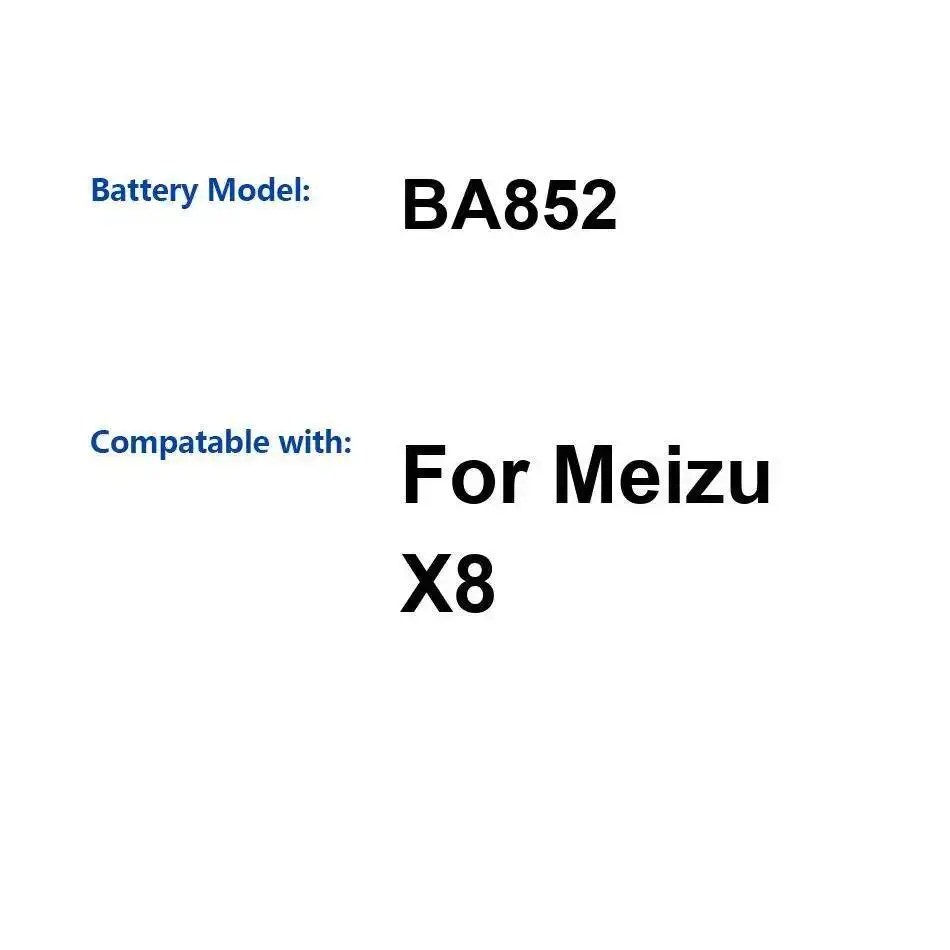 

Высокая производительность аккумулятора мобильного телефона для Meizu X8 Durable 3300 мАч BA852