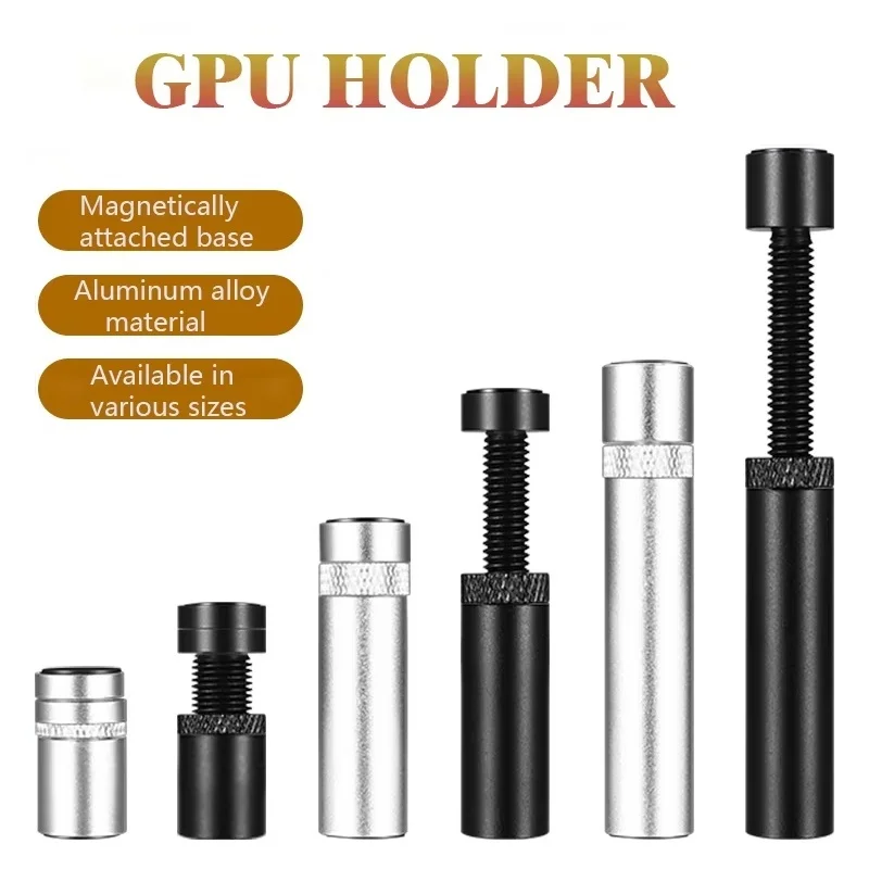 

Universal Expansion Graphics Card GPU Holder Vertical Adjustable Telescopic Rotating Bracket Magnetic Stand Video Card Bracket