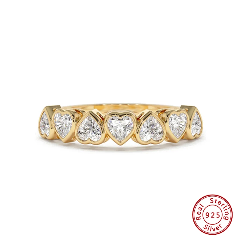 

Кольцо из стерлингового серебра 925 пробы с оригинальным сертификатом, в форме сердца, с бриллиантами, для женщин, роскошное модное украшение, бесплатная доставка