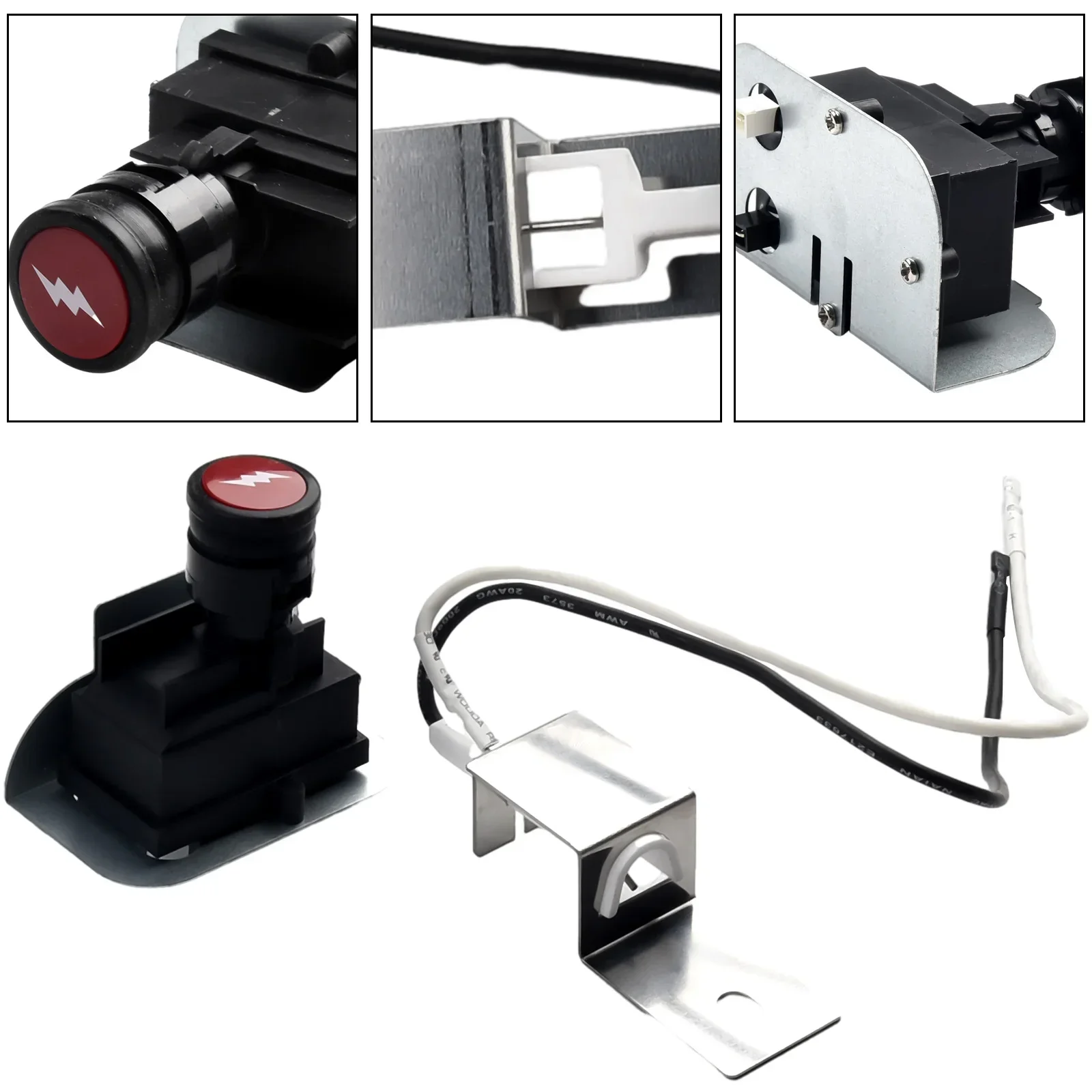 Gas Grill Ignitor Button Kit 64868 Suitable For Webers Q1200 Q2200 51010001 51040001 51060001 51070001 51080001 51190001 5120001