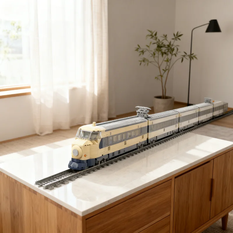 7337pcs MOC Train Bullet Shinkansen Series 0 Model Christmas Gift Creative DIY Assembly Kit And Display Decor