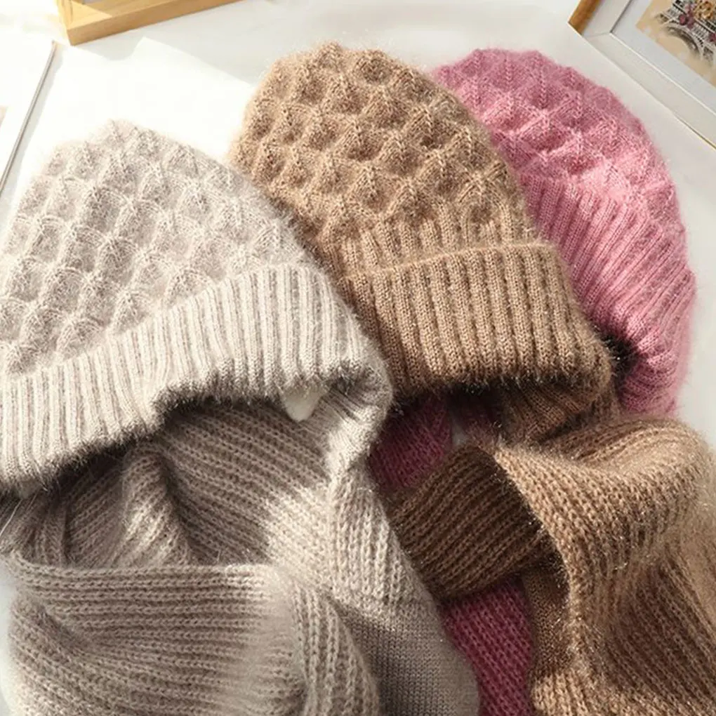 Sciarpa con cappuccio antivento con protezione per le orecchie integrata alla moda e Versatile sciarpa con cappello lavorato a maglia caldo invernale