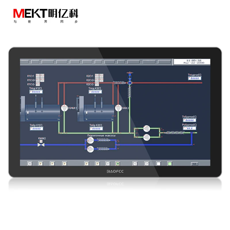 Mekt 18.5/15.6 Inch Industriële Wandmontage Capacitieve Touch Alles-In-Één I3i5i7-11 Generatie Outdoor Hoogglans Embedded Tablet Pc