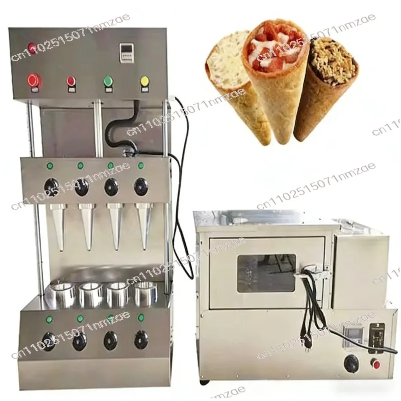 220V Stainless Steel Pizza Cone Maker New Condition Ice Cream Cone Machine with Spare Parts