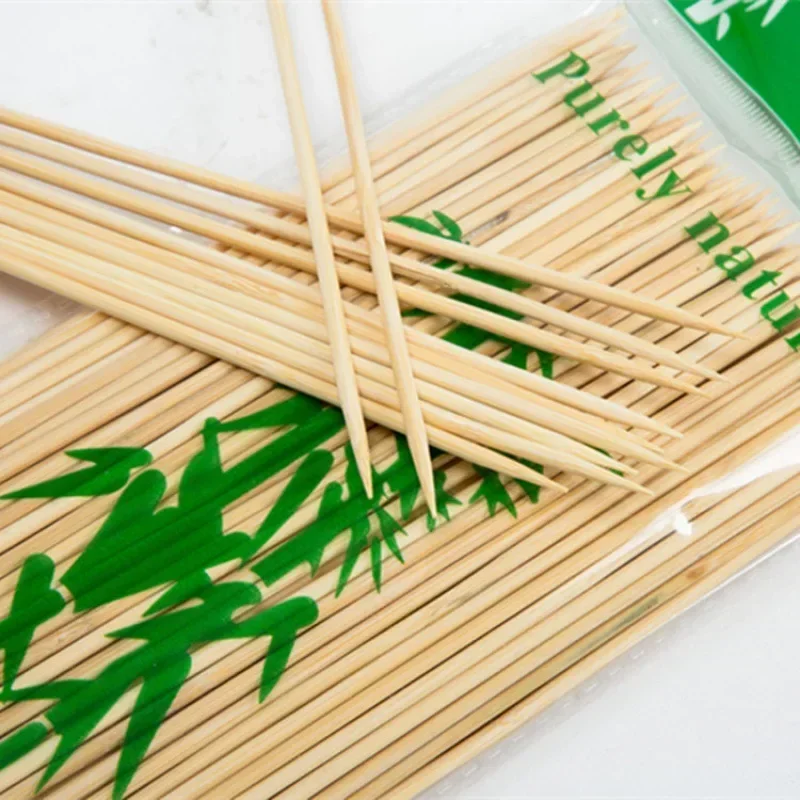 90/270Pcs Natural Bamboo BBQ Skewers Bamboo Sticks Disposable BBQ Kabob Skewers for Grilling Appetiser Barbecue 15/20/25/30cm