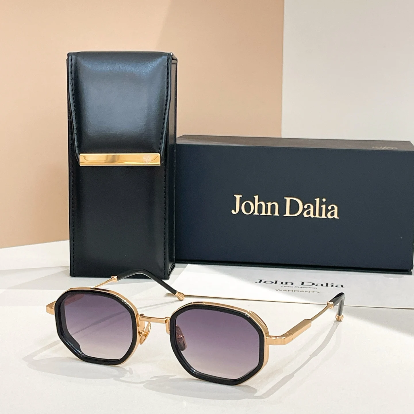 Zonnebril voor JOHN DALIA JD Keaton Square Unisex Driving Anti-Glare Luxe trendy gradient design-bril met luxe met doos