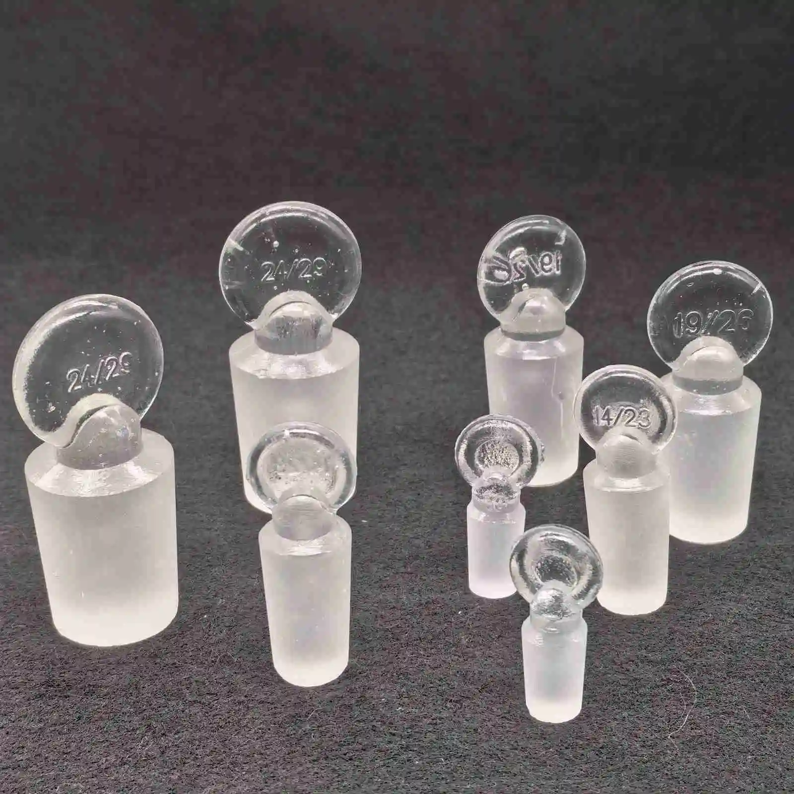 #10 #12 #14 #19 #24 #29 Joint Glass Solid Stopper Plug Cap Lab