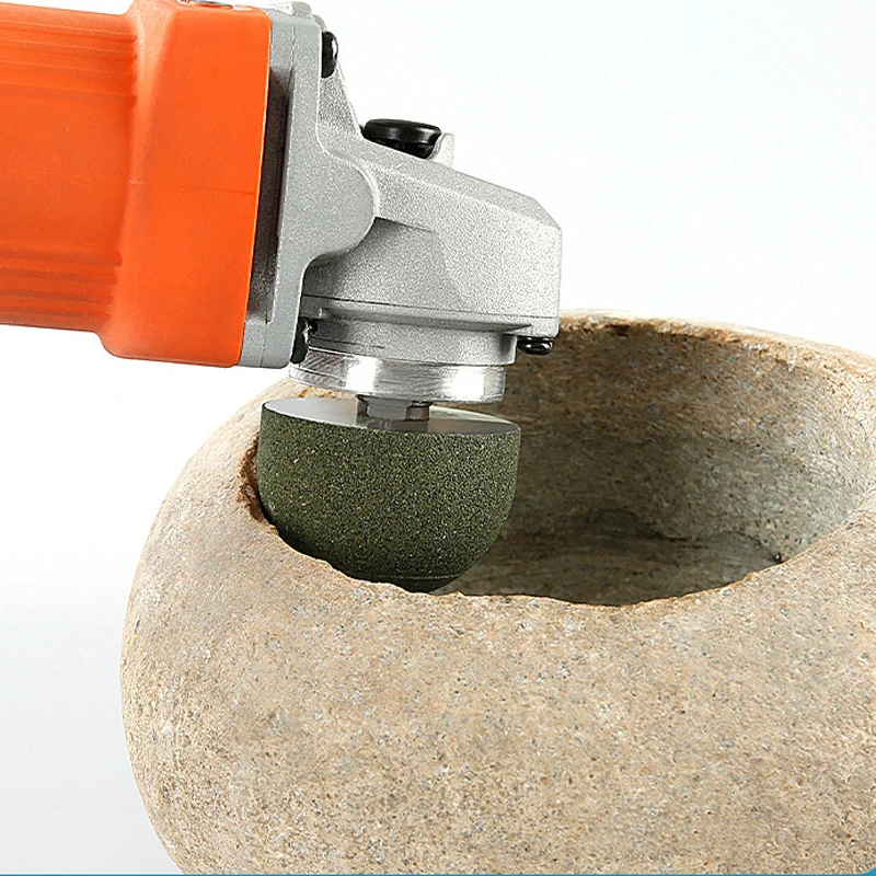 1/3pcs Mushroom Head Diamond Grinding Wheel M10 Thread 50/100/200 Grit for Angle Grinder Stone Pot Bowl Curved Surface Polishing