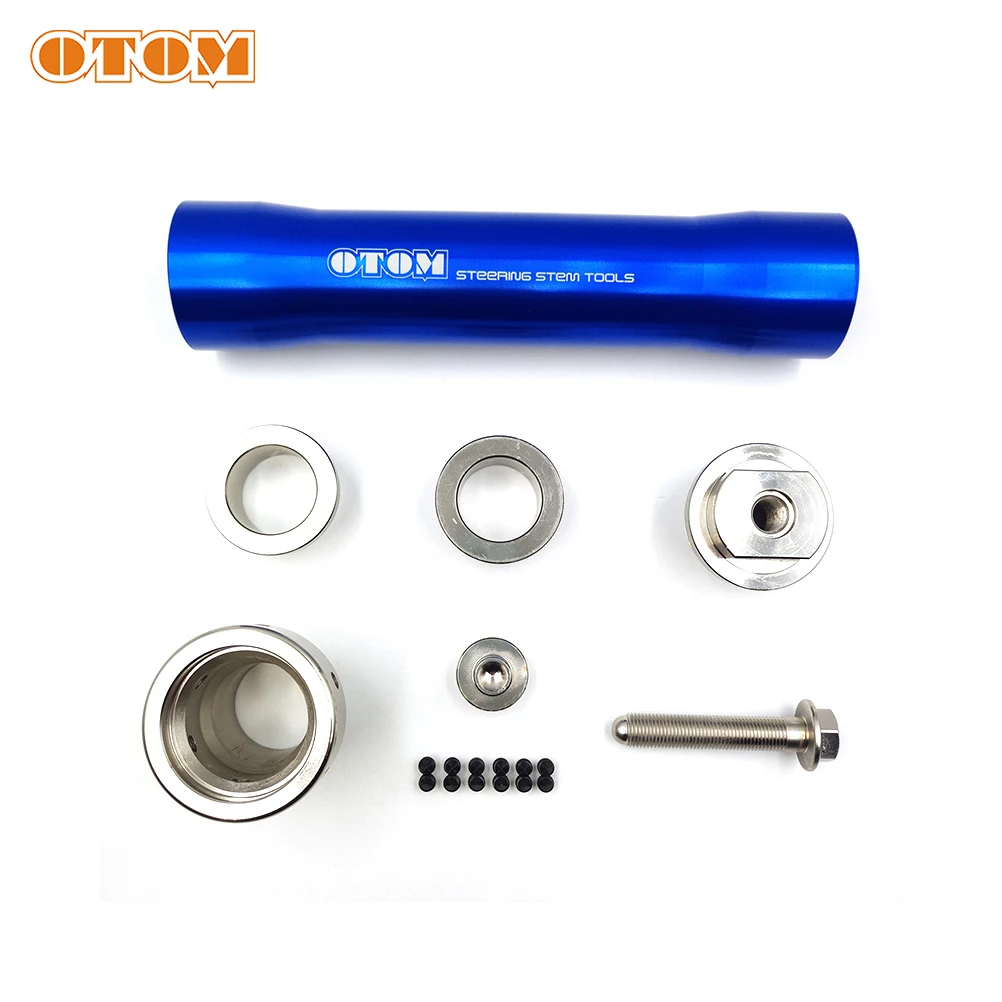 OTOM Motorcycle Steering Stem Bearing Puller Removal Tool Triple Tree Clamps Handlebar Riser Adaptor Installation Repair Spanner