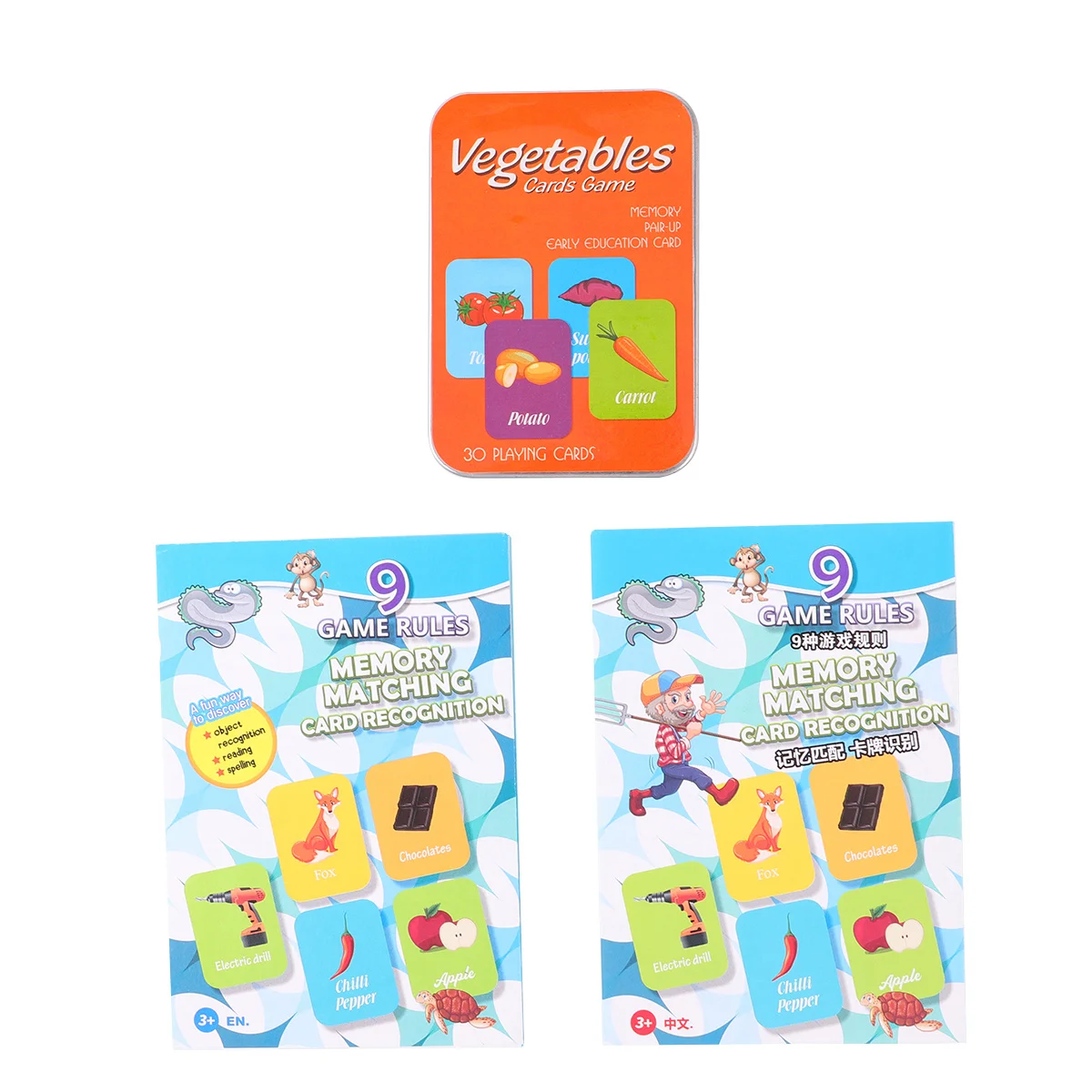 Recognition Cards Game enlightenment cards educational toys Children Memory Matching Cards