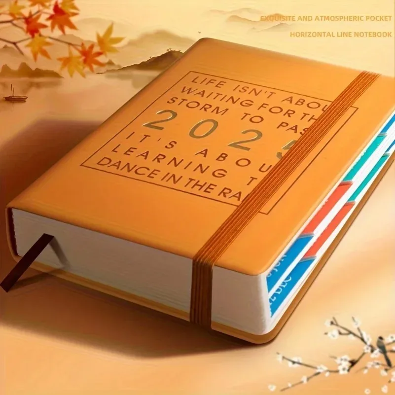 Agenda 2025 Planner giornaliero Quaderni con copertina rigida 12 mesi Adesivi per pianificatore mensile settimanale Organizzatore di pianificazione quotidiana Blocco note A5