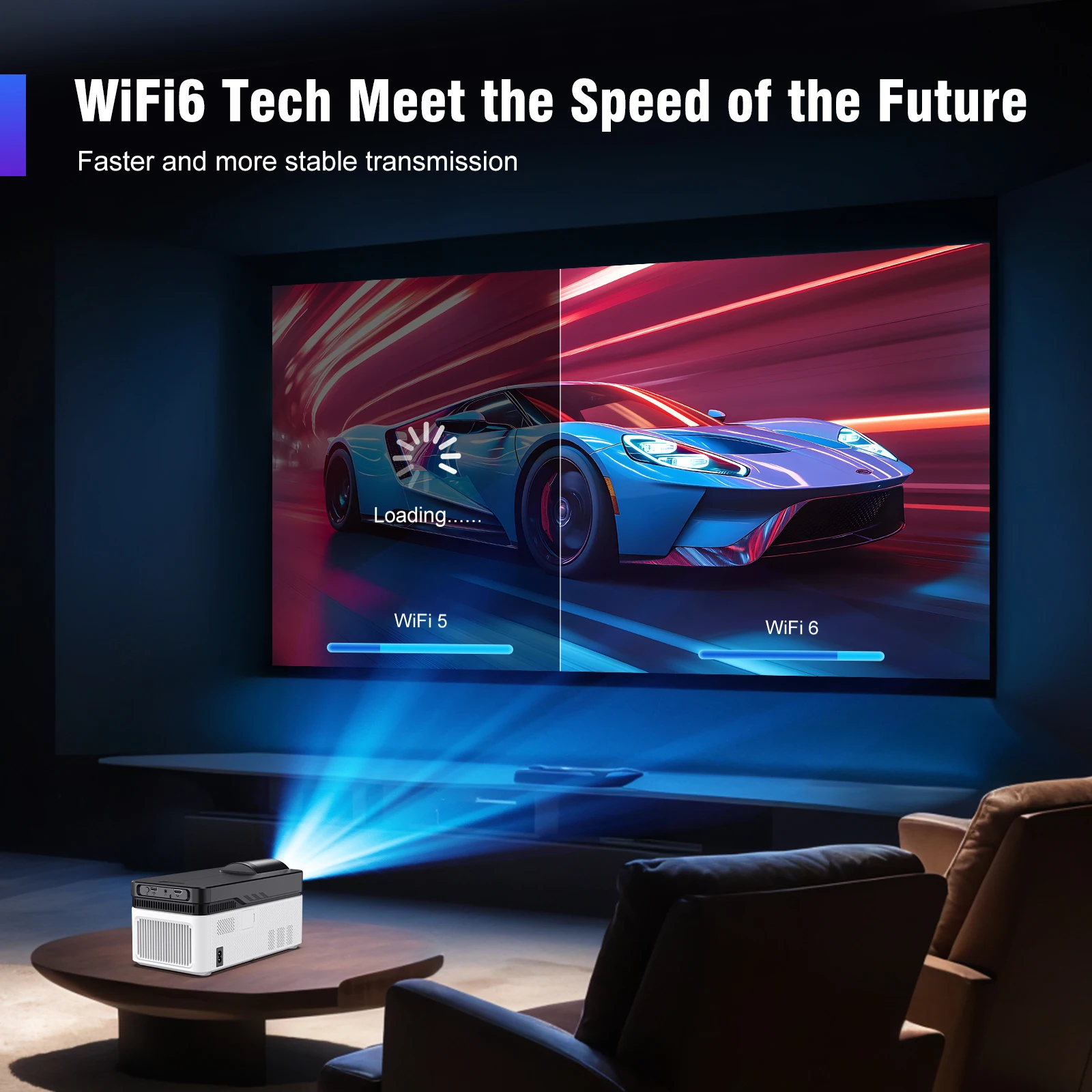 Magcubic Ultra-Kurzdistanz-Projektor HY450 mit Auto-Offset, 1080P, 8K, elektronischem Fokus, 900 ANSI, WiFi6, BT5.4, Allwinner H726, Sprachsteuerung – Detail 9