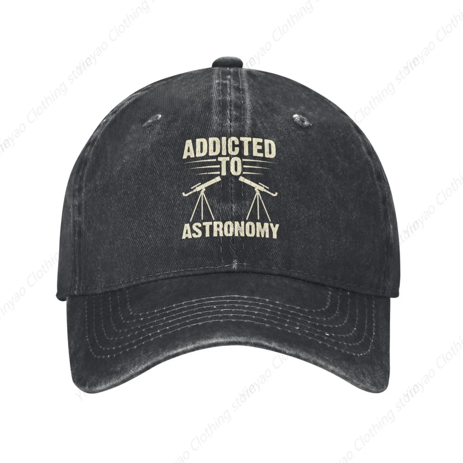 Enthusiastic About Astronomical Telescopes Baseball Caps Golf Dad Hats Retro Washed Denim Hats