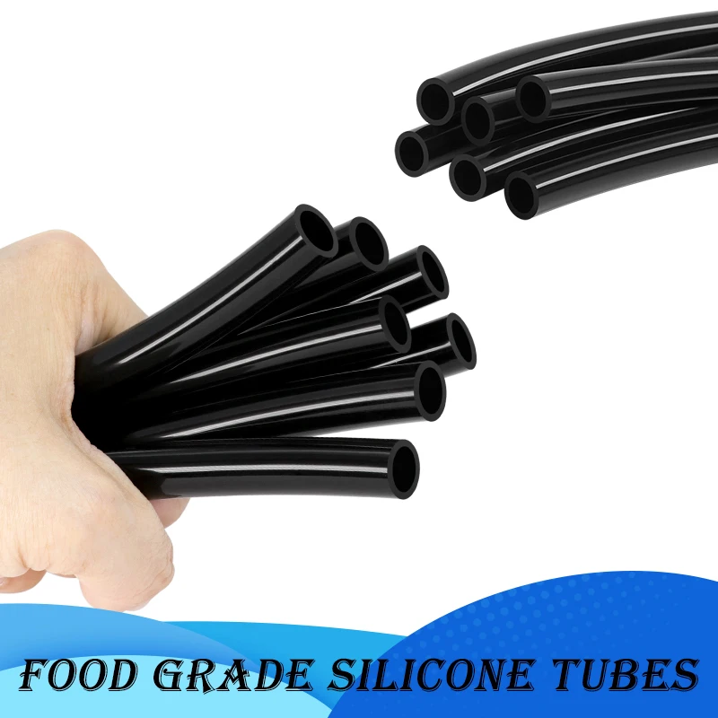

1/3/5/10M Food Grade Silicone Tube Black Flexible Rubber Hose Aquarium Air Irrigation Pipes Water Connector Garden Hoses