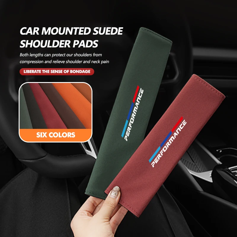 Car Safety Belt Shoulder Pad Suede Seatbelt Protection Cover For BMW 1 2 3 5 7 Series X1 X2 X3 X4 X5 X6 G20 G30 G11 G12