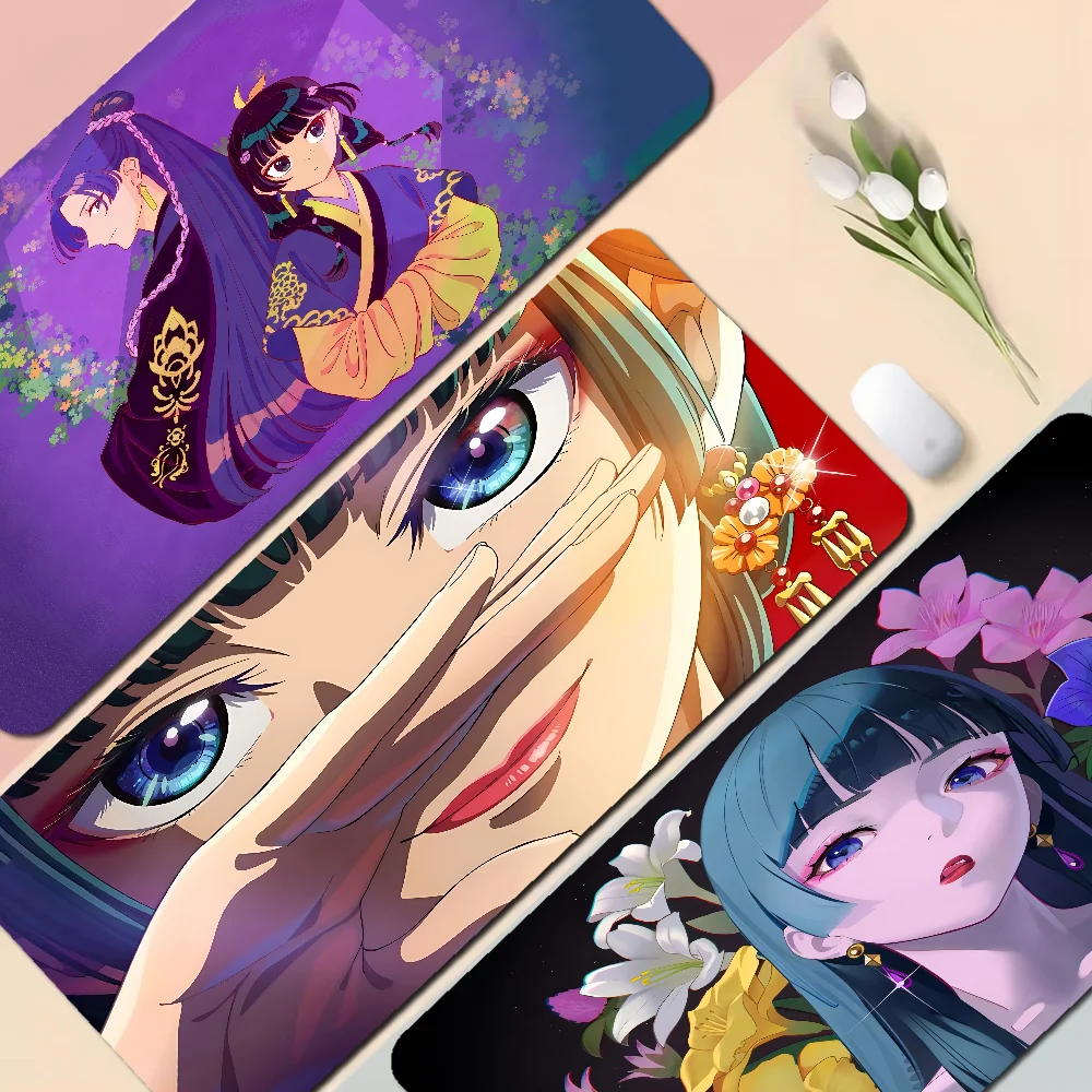 The Apothecary Diaries Girl Pad Gamer Play Mats Mousepad Size For Large Edge Locking Game Keyboard Pad