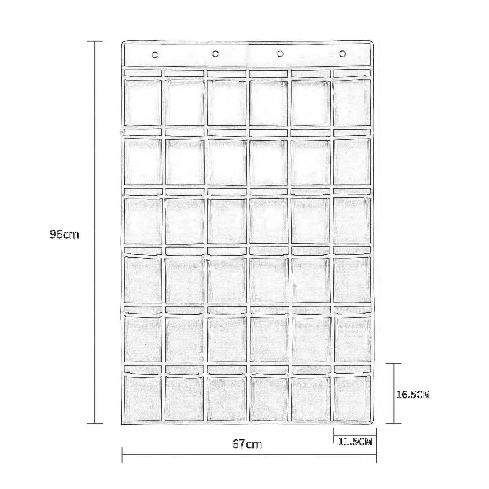 Imagem -06 - Gráfico Multifuncional do Bolso com Etiquetas do Número Classroom Pocket Organizer