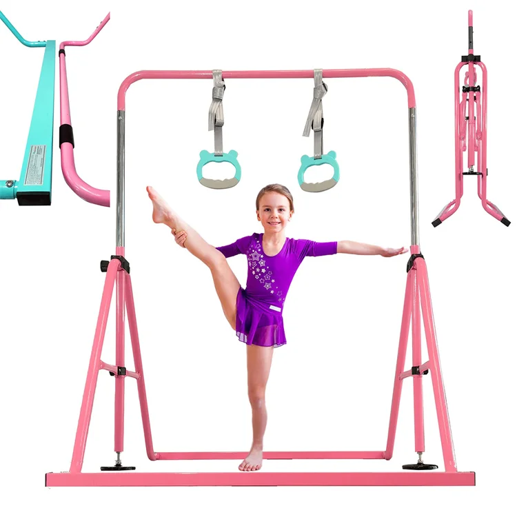 Adjustable Gymnastic Kip Bar, Home Training Movable Equipment, Kids Girls Horizontal Bar for Indoor Exercise Use