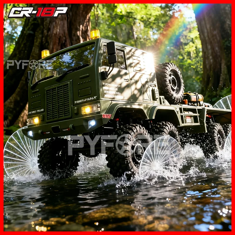 

Hobby Plus 1/18 Scale CR18P TERRANAUT RC Truck - 8WD 8-Wheel Steering RTR Off-Road Mobile Truck
