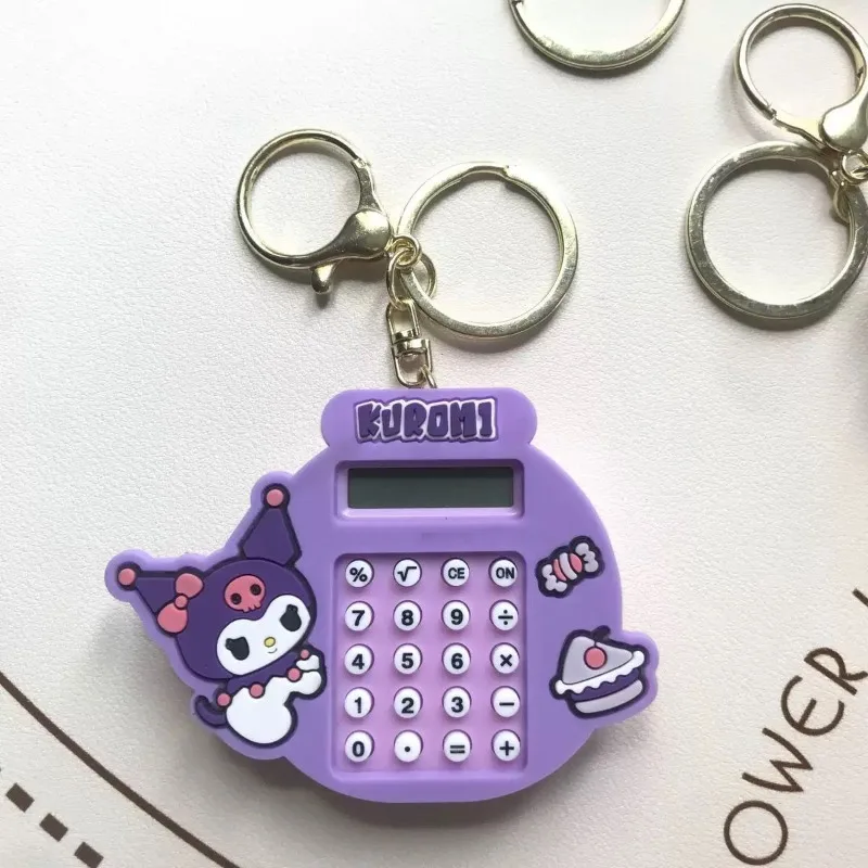 Sanrio anime olá kitty kuromi minha melodia novo desenho animado multi-função jogo labirinto mini chaveiro calculadora bolsa escolar pingente