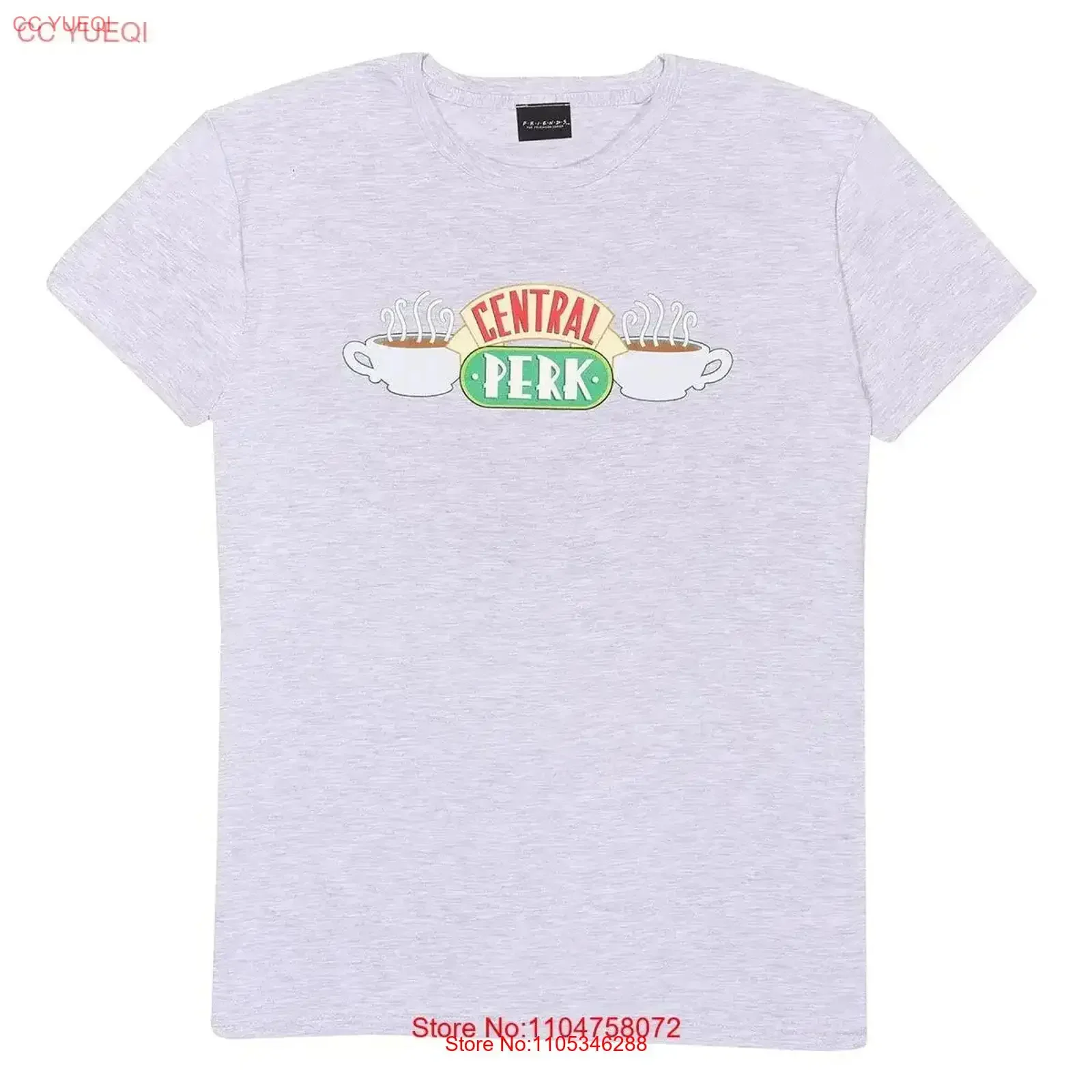 Friends Central Perk U T-Shirt, Größe L, neu, A777z, Vintage-Stil, gewaschen, bequem, stilvoll, modisch, Stretch-Designerkleidung für Herren