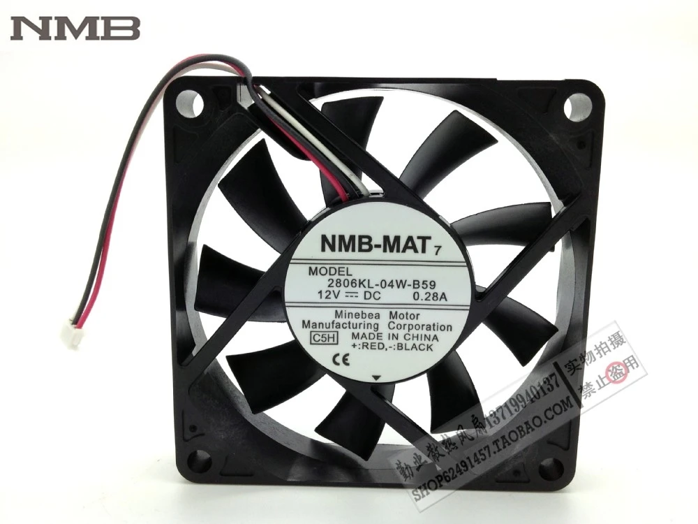 الأصلي ل NMB 2806KL-04W-B59 7015 7 سنتيمتر 12 V 0.28A CPU المزدوج الكرة تحمل مروحة التبريد