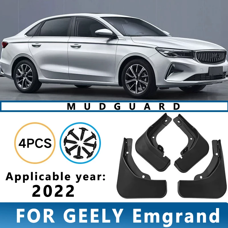 

Mud Flaps Fit for GEELY Emgrand 2022 Mudguards Tire Fenders Splash Proof Accessories Wheel Guards 4ps