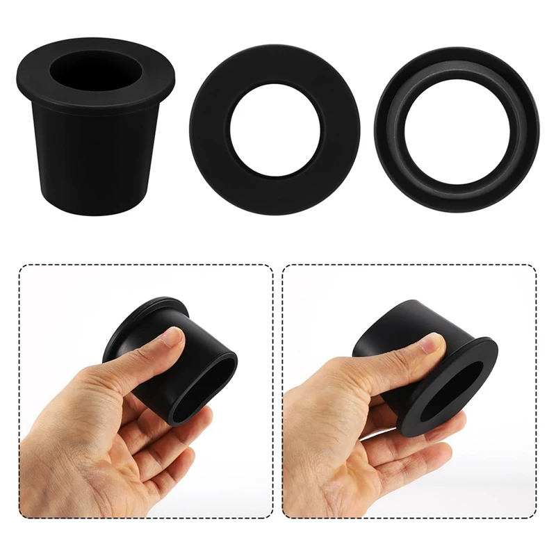 A50I 2Pcs Umbrella Table Ring Hole, Silicone Umbrella Cone Wedge Plug Sleeve Patio Adapter Umbrella Table Hole Insert