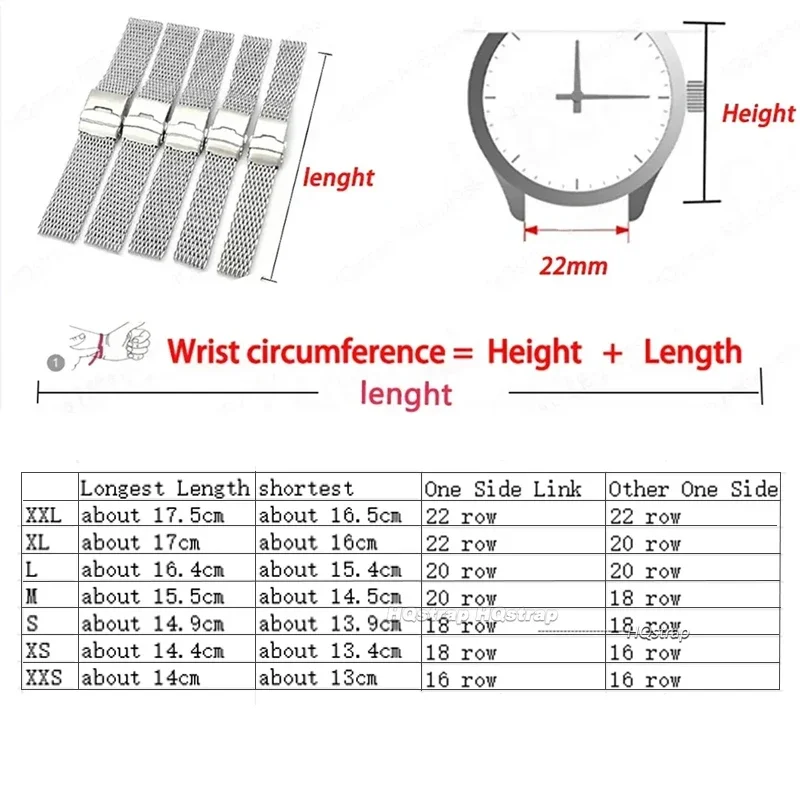 Stainless Steel Bracelet for Seiko Shark Mesh Luxury Milanese Watchband for Casio 18 20 22 24mm Universal Strap for Omega Belt