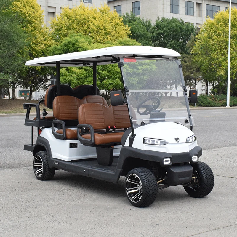 Multifunctional 6 Person Electric Sightseeing Golfcart Zhongyi Customized 48V Machining Services Electric Golf Car 5 - 6 Z4C