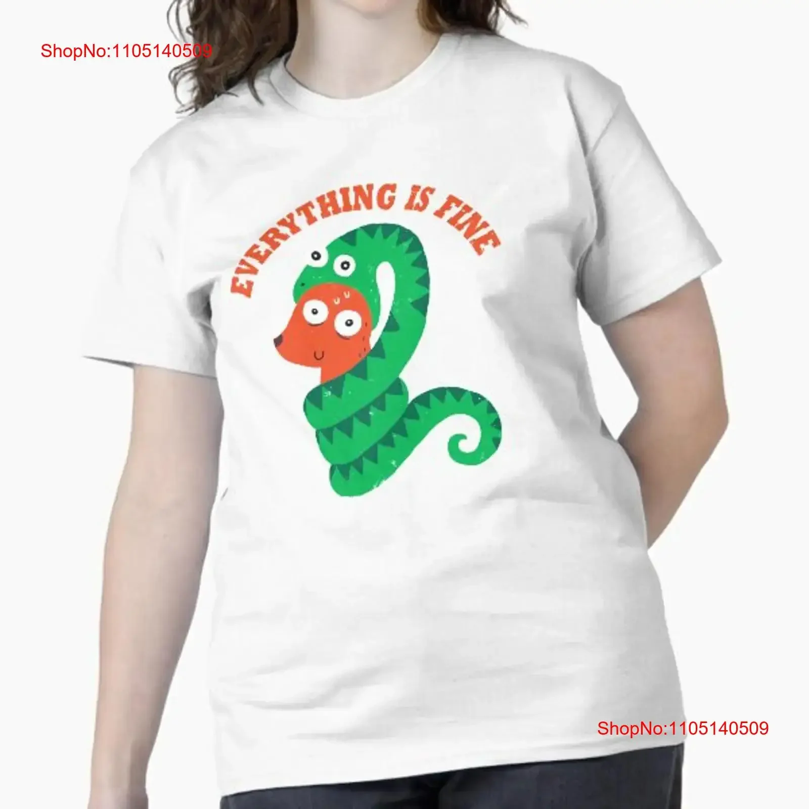 

Everything Is Fine Classic T Shirt vintage Washed Comfortable Casual Versatile designer clothes graphic homme Breathable