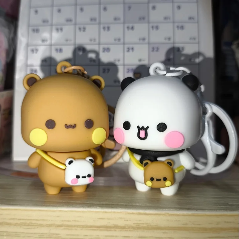 2pcs New Panda Bubu And Yier Hippers Series Display Doll Doll Decoration Mobile Phone Computer Tablet  Accessories Couple Gifts