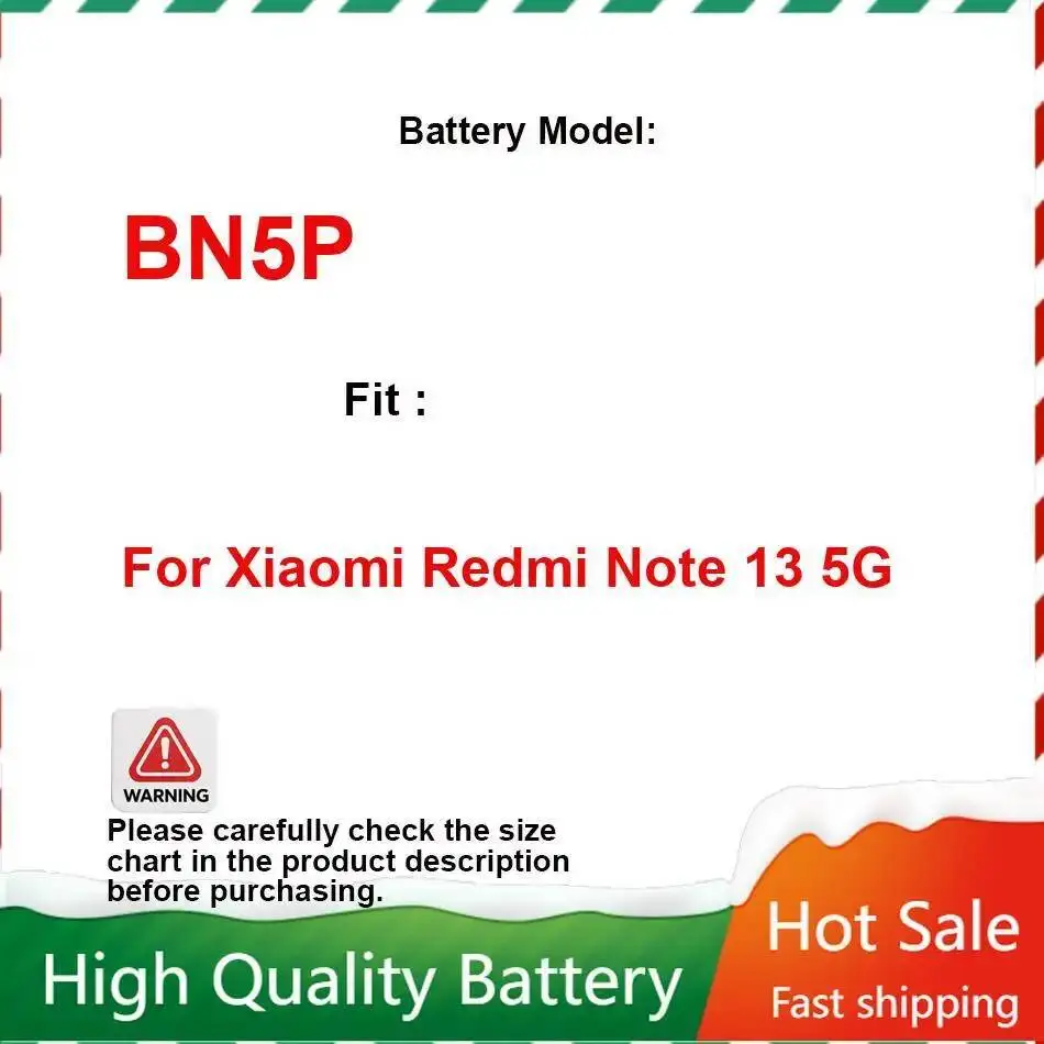 

BN5P High-Performance Mobile Phone Battery 5000Mah For Xiaomi Redmi Note 13 5G