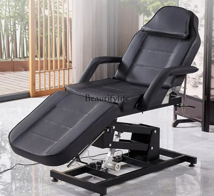 

lx29Electric Tattoo Bed Multifunctional Recliner Tattoo Embroidery Beauty Folding Elevated Bed Eyebrow Tattoo Special Chair
