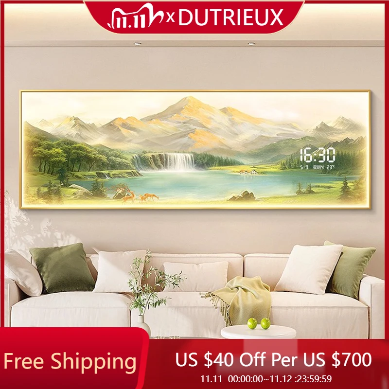 

Rectangle Large Size Wall Clocks Events Salon Minimalist Restaurant Clock Wall Interior Reloj De Pared Space Saving Furniture