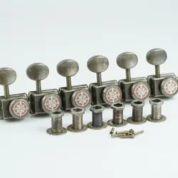 Accordatori di bloccaggio vintage Teste di macchine per chitarra elettrica stile dado Accordatore Colore ruggine vecchio per piroli per chitarra ST TL Rapporto di trasmissione 1:15