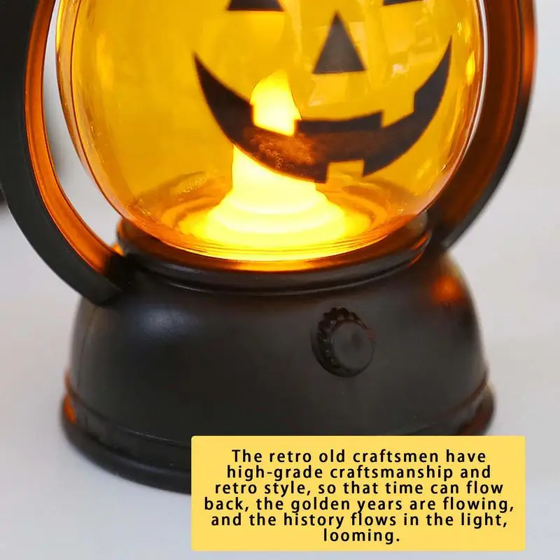 Retro latarnia z dyni Led lampki z dyni zasilane z baterii Jack-O-Lantern dekoracja Camping wisząca latarnia małe lampki dla koni