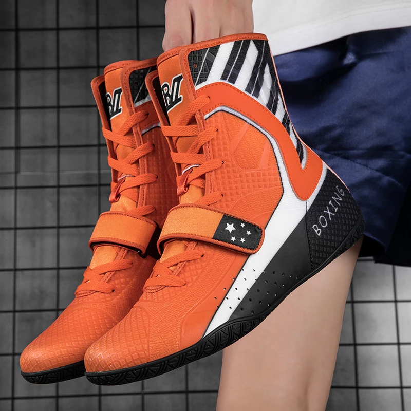 Classic Brand Comfortable Anti Slip Men Wrestling Sneaker Top Quality Wearable Boxing Fighting Boot Boxing Training Fitness Shoe