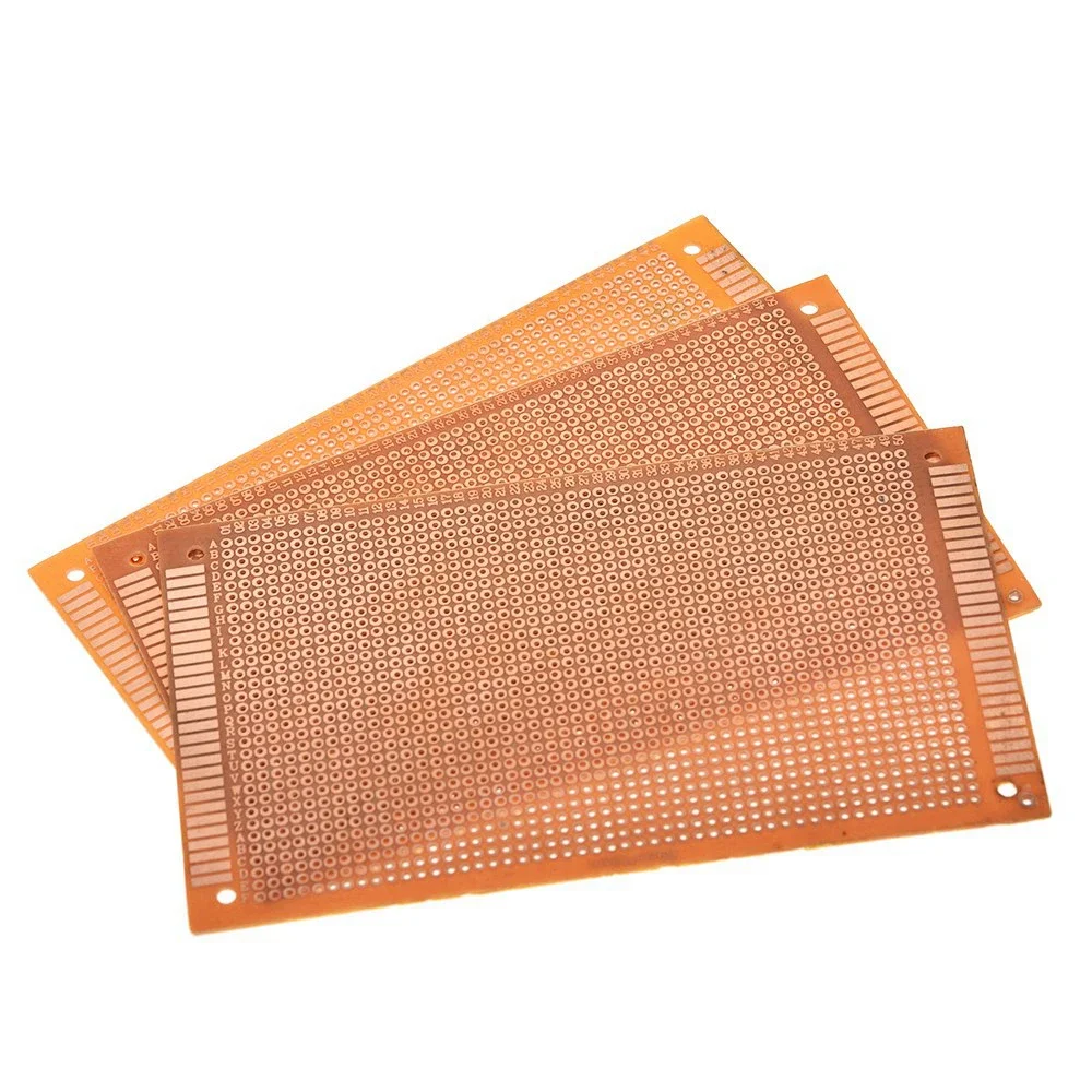 5pcs 9x15 9*15cm Single Side Prototype PCB Universal Board Experimental Bakelite Copper Plate Circuirt Board yellow