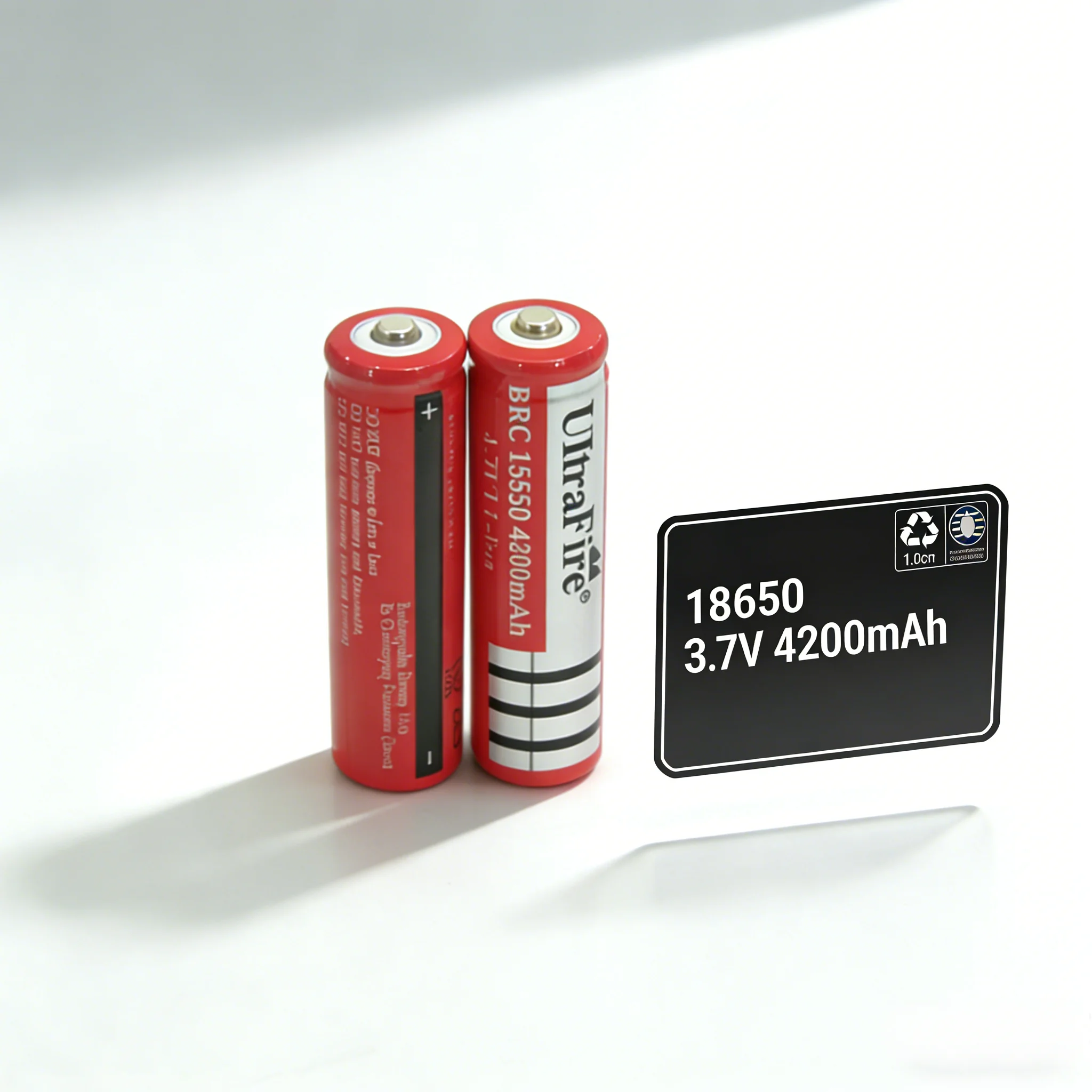 18650 Button-Top Li-Ionen-Akku 3,7V 4200mAh Hohe Kapazität für Taschenlampen/Powerbanks