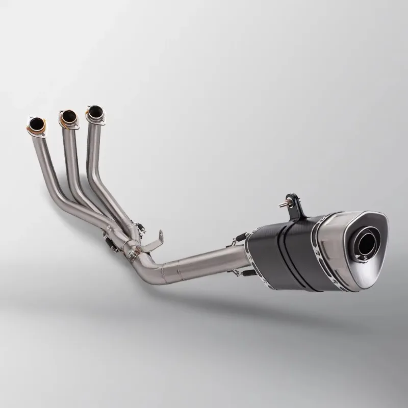 Per MT09 MT09SP FZ09 2021-2023 Tubo Di Scarico Moto Sistema Completo M1 Tubo Di Collegamento Anteriore In Acciaio Inox