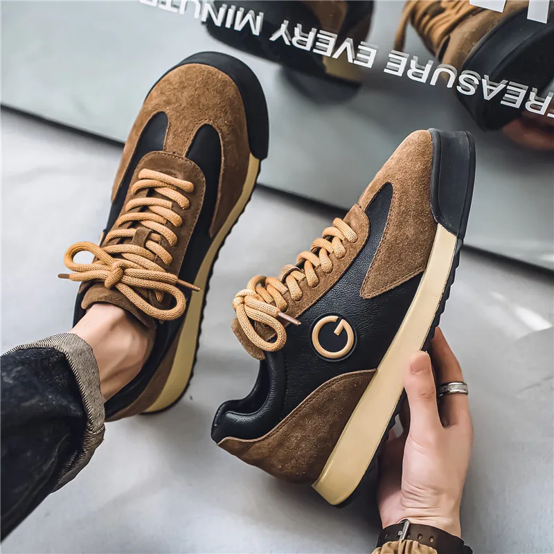 

Vintage Sneakers Men Original Breathable Suede Men's Casual Sneakers Fashion Platform Trainers Shoes Men zapatillas informales