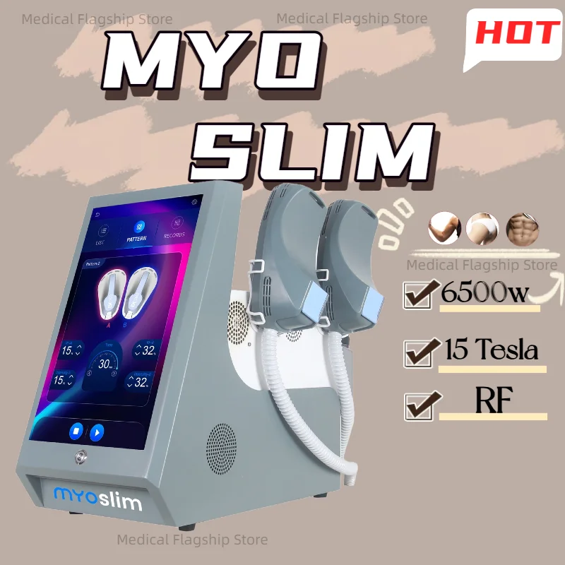 

MYOslim 6500 Вт 15 Tesla стимуляция мышц удаление жира электромагнитный аппарат для похудения тела для похудения ягодиц для похудения салон