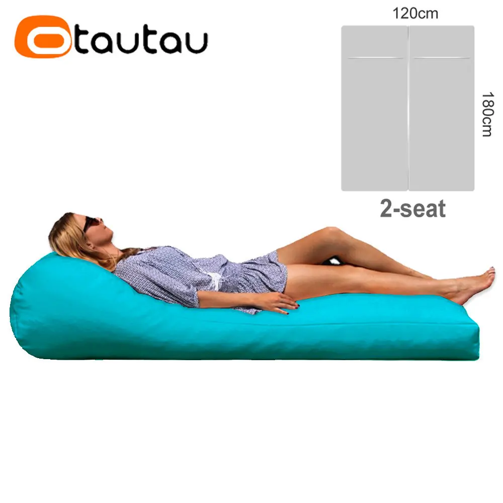 Otautau 2-zits Outdoor Zitzak Poef Hoes Zonder Vulmiddel Waterdicht Strandtuinkamp Chaise Lounge Slaapbank Zwembad Bladerzak