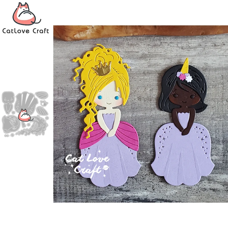Catlove Princess Metal Cutting Dies Scrapbooking Mold Knife Stencil Die Cuts Card Making DIY Craft Embossing New Dies For 2023